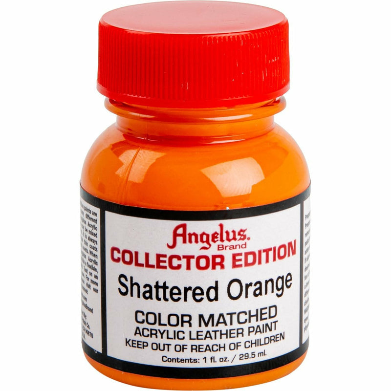 Orange Red Angelus Collectors Edition Acrylic Paint Shattered Orange 29Ml For Leather, Vinyl, Fabric Leather and Vinyl Paint