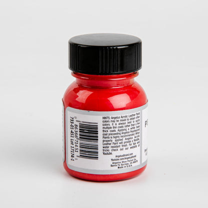 Red Angelus Pearlescent Acrylic Paint Riot Red #451 29Ml Use On Leather, Vinyl Or Fabric Leather Paints