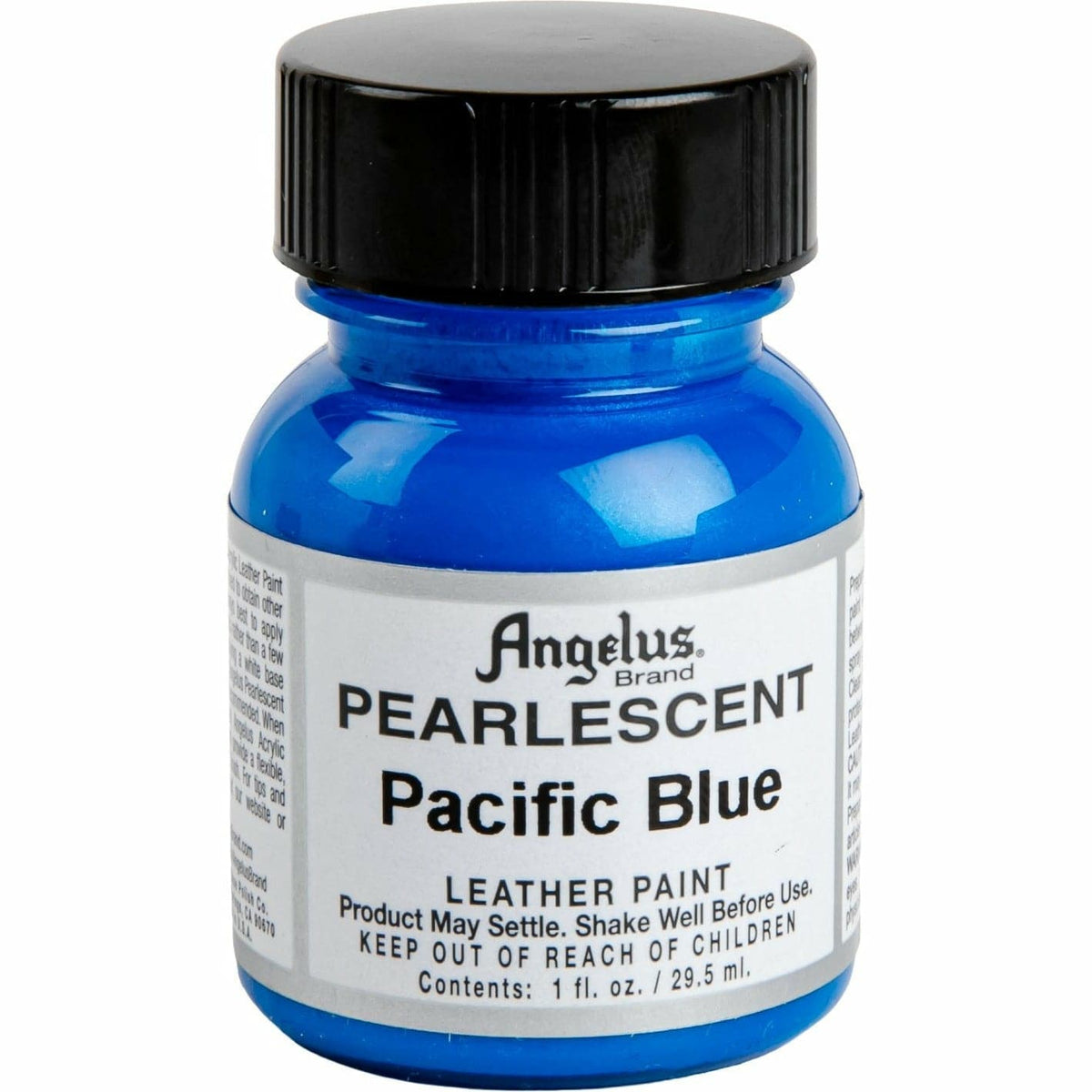 Medium Blue Angelus Pearlescent Acrylic Paint Pacific Blue #452 29Ml Use On Leather, Vinyl Or Fabric Leather Paints