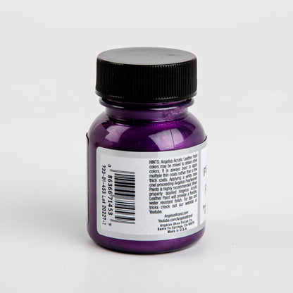 Black Angelus Pearlescent Acrylic Paint Prince Purple #453 29Ml Use On Leather, Vinyl Or Fabric Leather Paints