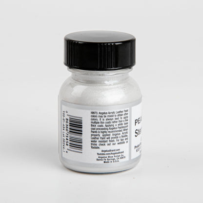 Gray Angelus Pearlescent Acrylic Paint Sterling Silver #454 29Ml For Leather, Vinyl, Fabric Leather Paints