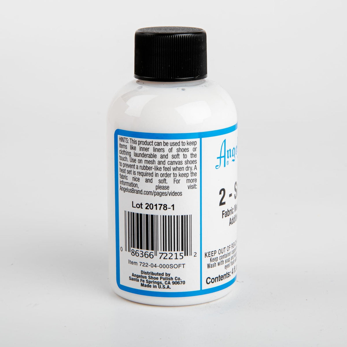 Gray Angelus 2-Soft Additive For Fabrics 118Ml Leather Paint Mediums