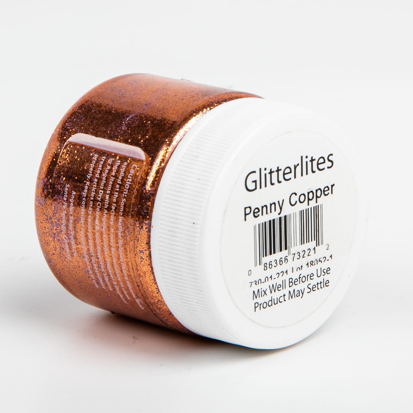 White Smoke Angelus Glitterlite Acrylic Paint Penny Copper #221 Paint 29Ml Leather Paints