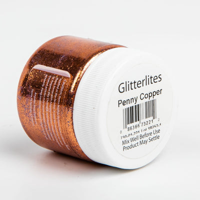 White Smoke Angelus Glitterlite Acrylic Paint Penny Copper #221 Paint 29Ml Leather Paints