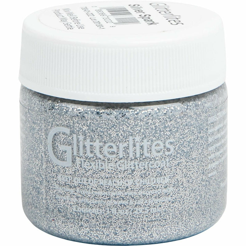Gray Angelus Glitterlite Acrylic Paint Silver Spark