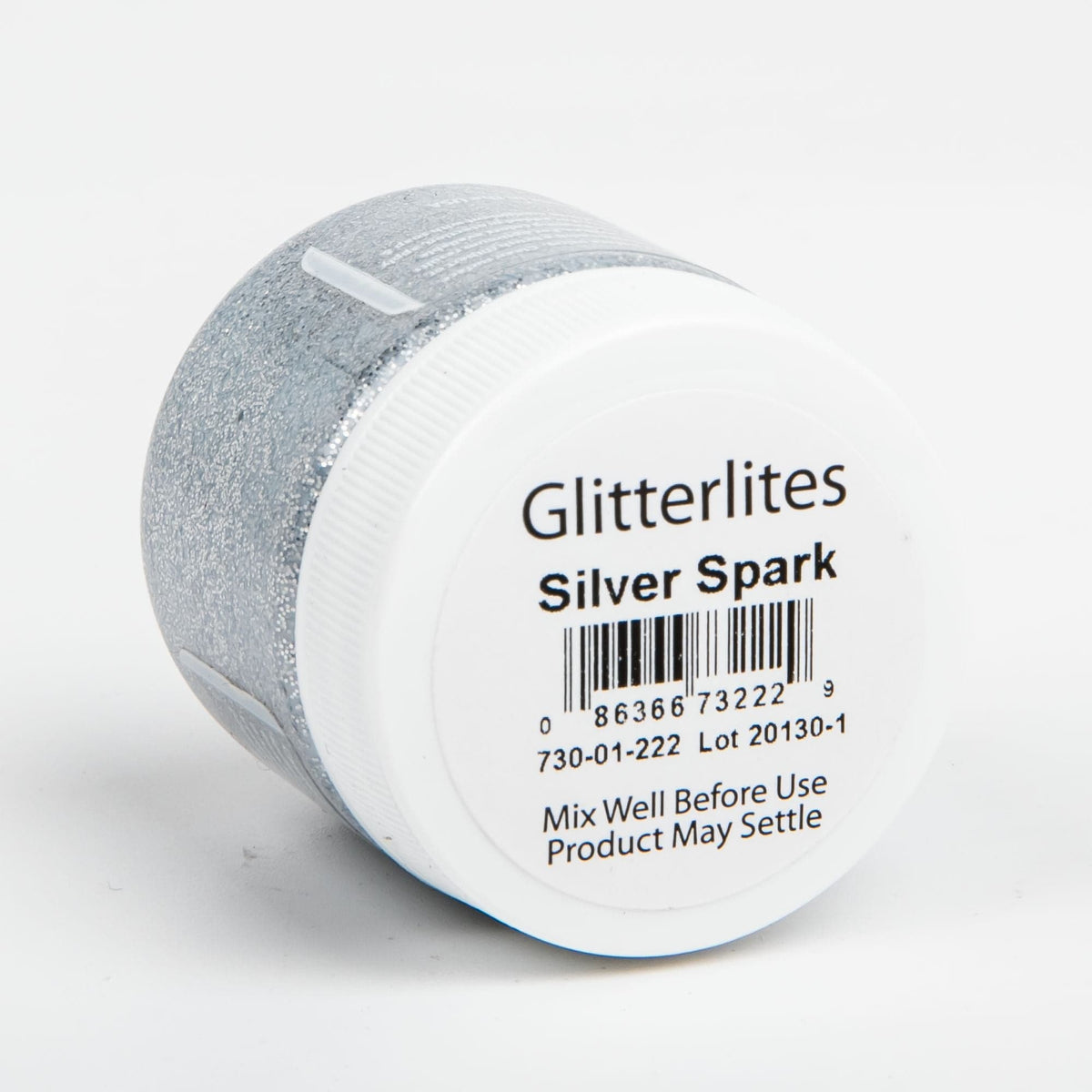 Gray Angelus Glitterlite Acrylic Paint Silver Spark #222 Paint 29Ml Leather Paints