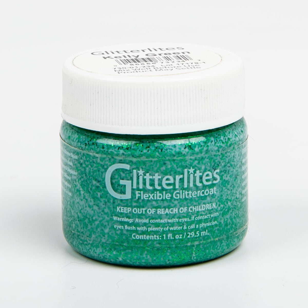 Sea Green Angelus Glitterlite Acrylic Paint Kelly Green #234 Paint 29Ml Leather Paints