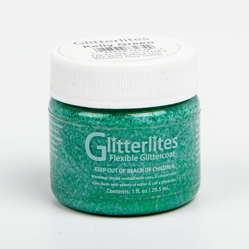 Sea Green Angelus Glitterlite Acrylic Paint Kelly Green