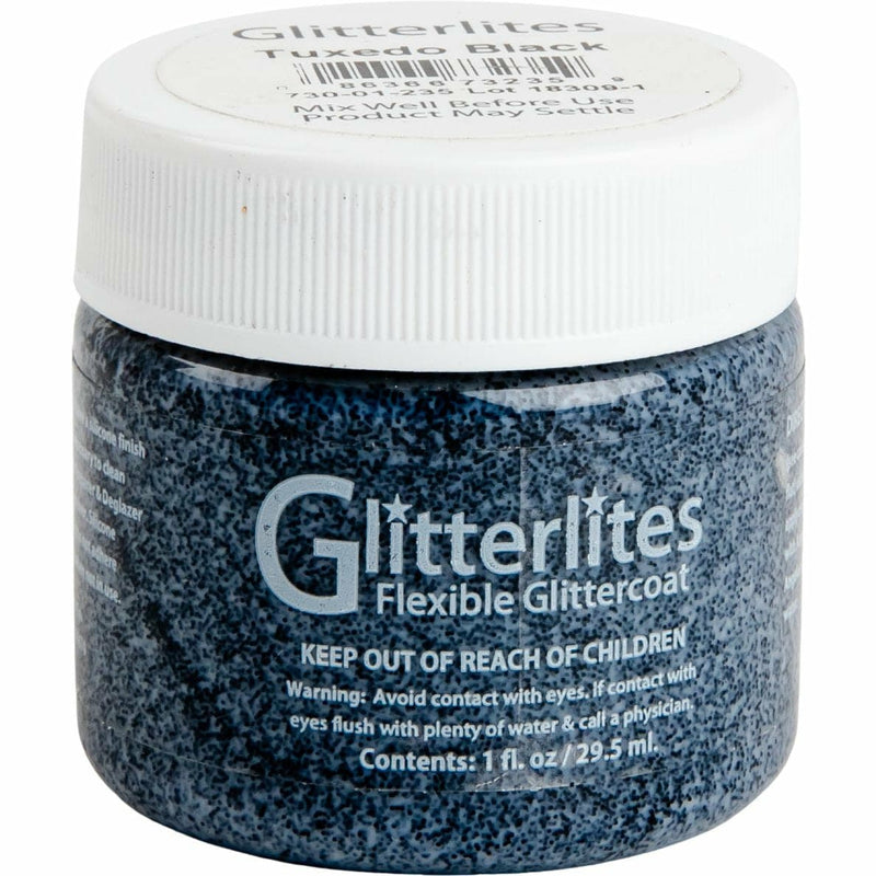 Lavender Angelus Glitterlite Acrylic Paint Tuxedo Black Paint 29Ml Leather and Vinyl Paint