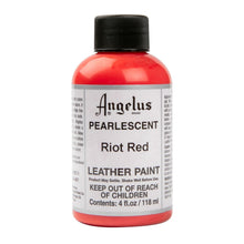 Light Gray Angelus Pearlescent Acrylic Paint Riot Red #451 118ml Use On Leather, Vinyl Or Fabric Leather Paints
