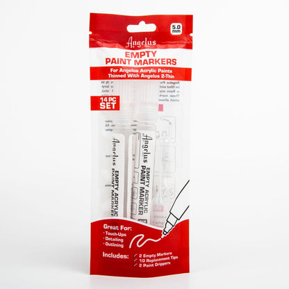 Red Angelus Empty Acrylic Paint Marker Set 5.0mm Leather Paints