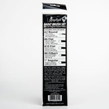 Black Angelus Paint Brush Set 5 Piece Leather Paint Brushes