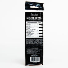 Black Angelus Micro Detail Paint Brush Set 5 Piece Leather Paint Brushes