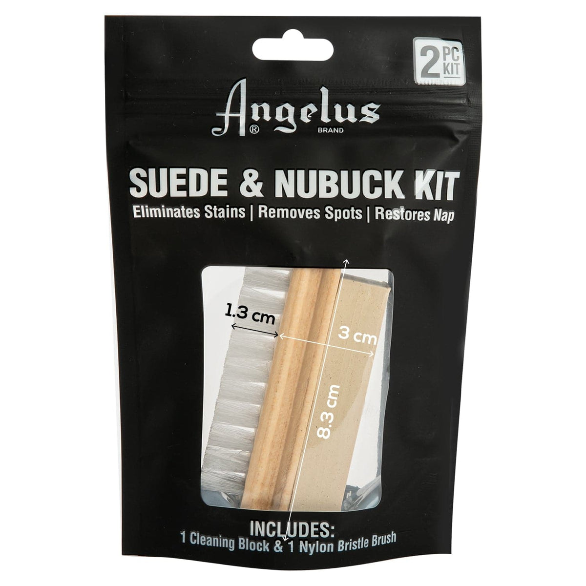 Black Angelus Suede and Nubuck Kit 2 Pack Leather Care