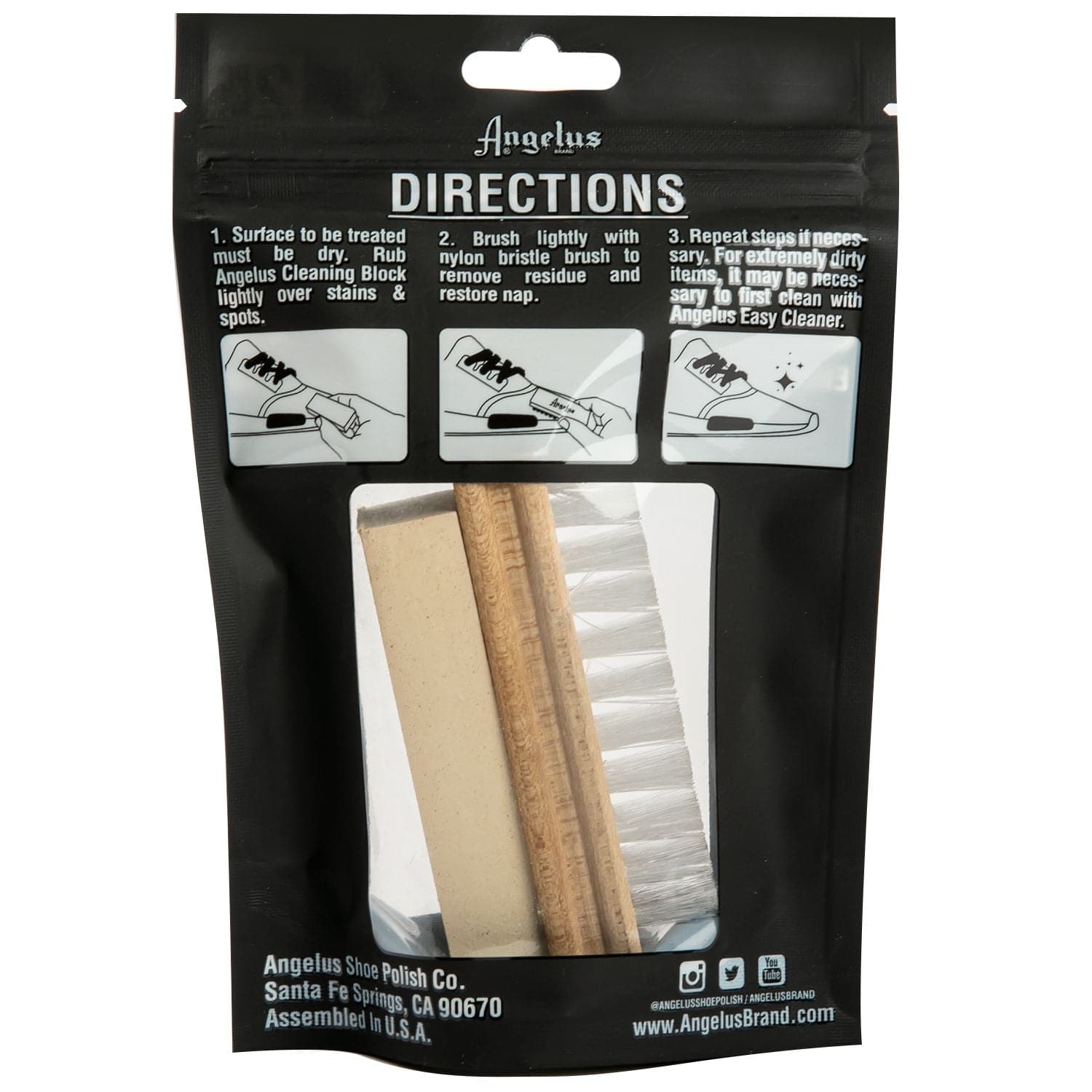 Dark Slate Gray Angelus Suede and Nubuck Kit 2 Pack Leather Care