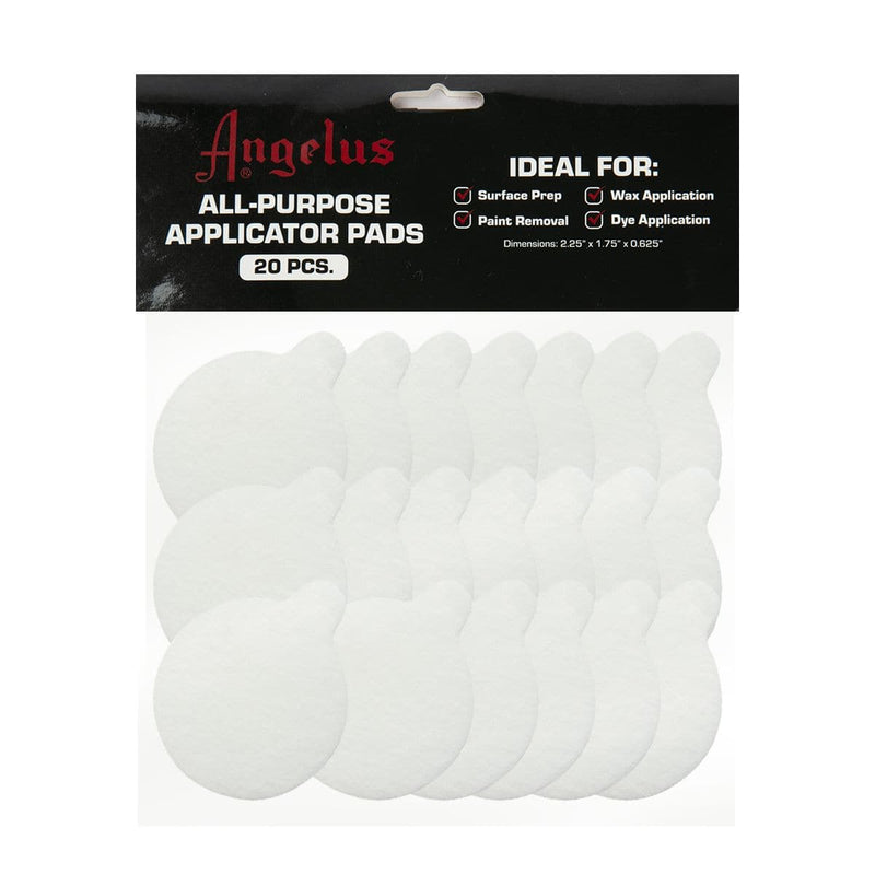 Beige Angelus All Purpose Applicator Pads 20pc Leather and Vinyl Paint