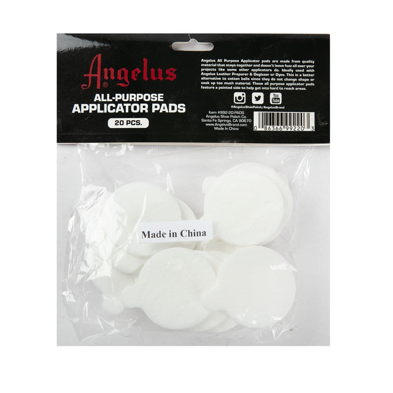 Black Angelus All Purpose Applicator Pads 20pc Leather and Vinyl Paint