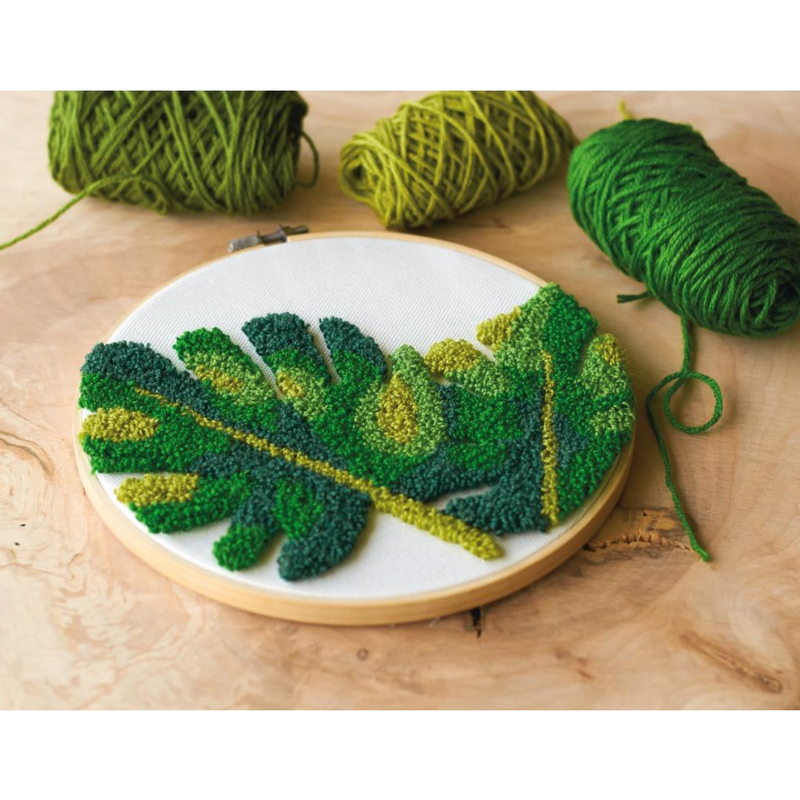 Forest Green Dimensions Punch Needle Kit 20cm  Round 

Leaves Pin Needlework Kits