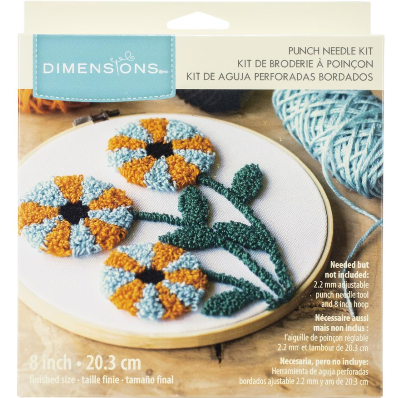 Goldenrod Dimensions Punch Needle Kit 20cm  Round 



Modern Floral Pin Needlework Kits