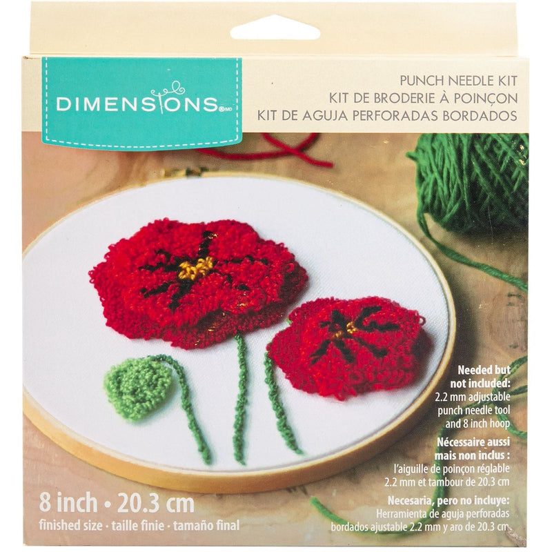 Brown Dimensions Punch Needle Kit 20cm  Round 



Poppies Pin Needlework Kits