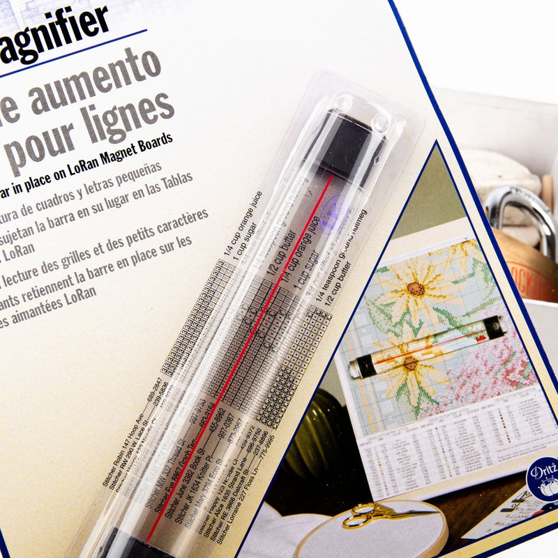 Beige LoRan Magnetic Line Magnifier .875"X6.5" Quilting and Sewing Tools and Accessories