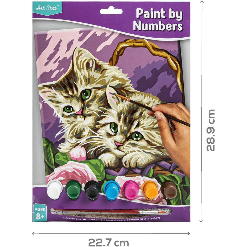 Tan Art Star Paint By Number Small- Kitten Kids Craft Kits