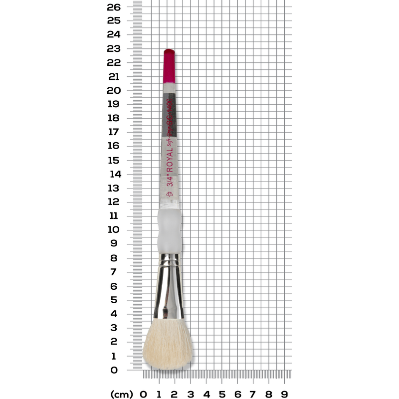 Royal Langnickel Soft Grip White Blending Mop Brush 3/4" Width