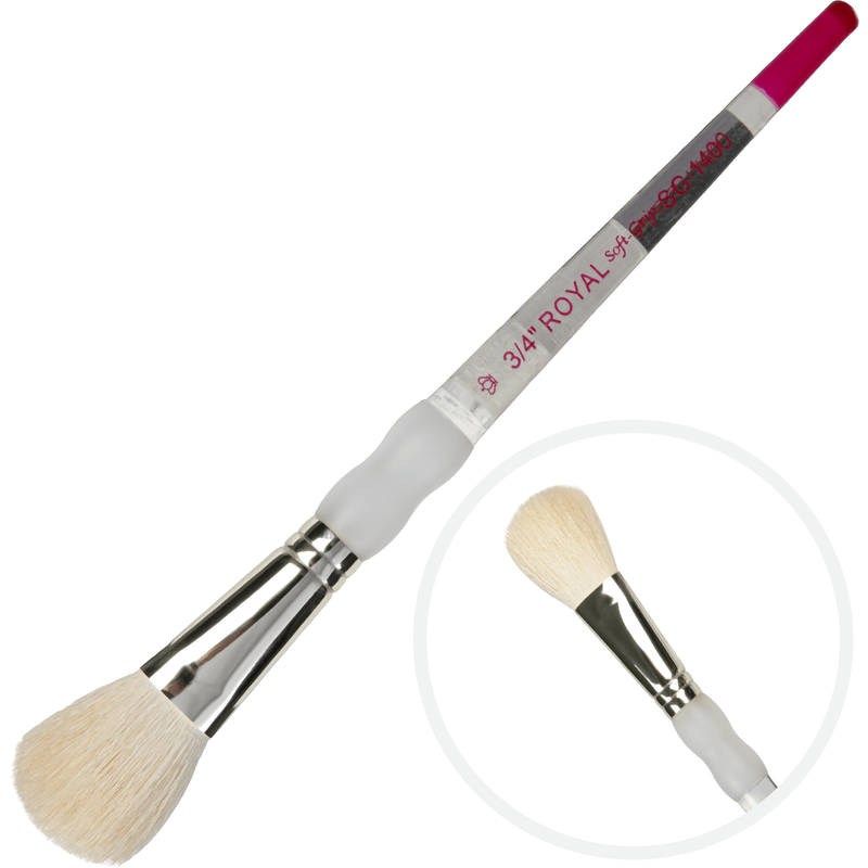 Royal Langnickel Soft Grip White Blending Mop Brush 3/4" Width