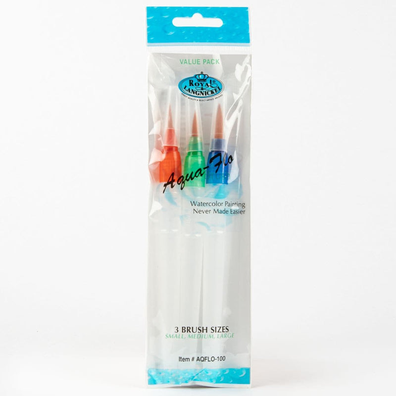 White Smoke Aqua Flo Brush Set - 3/Pkg Paint Brushes