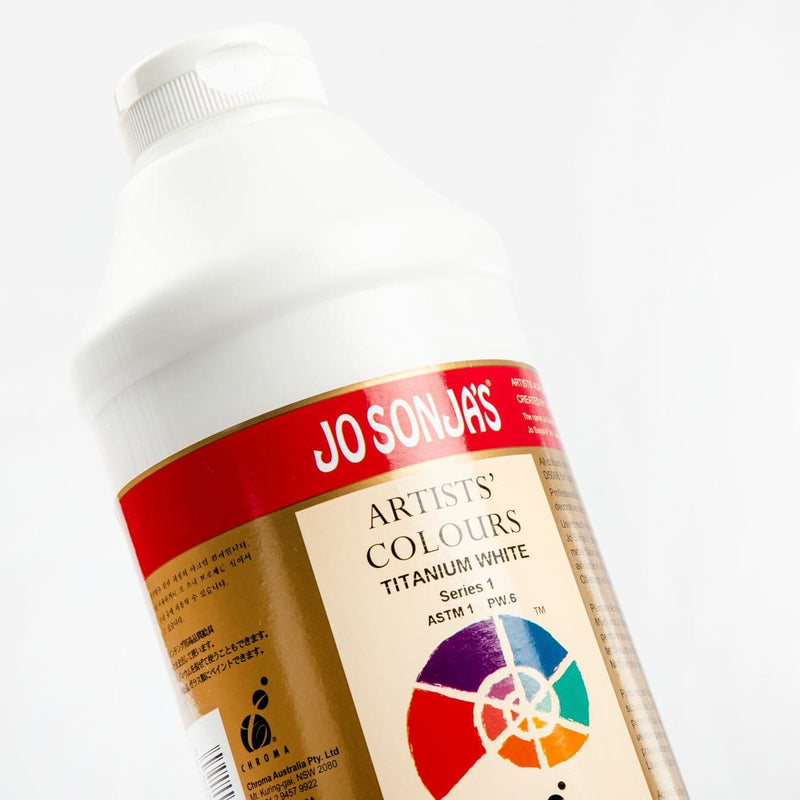 Firebrick Jo Sonja Acrylic Colour Series 1   Series 1Ltr Titanium White Acrylic Paints