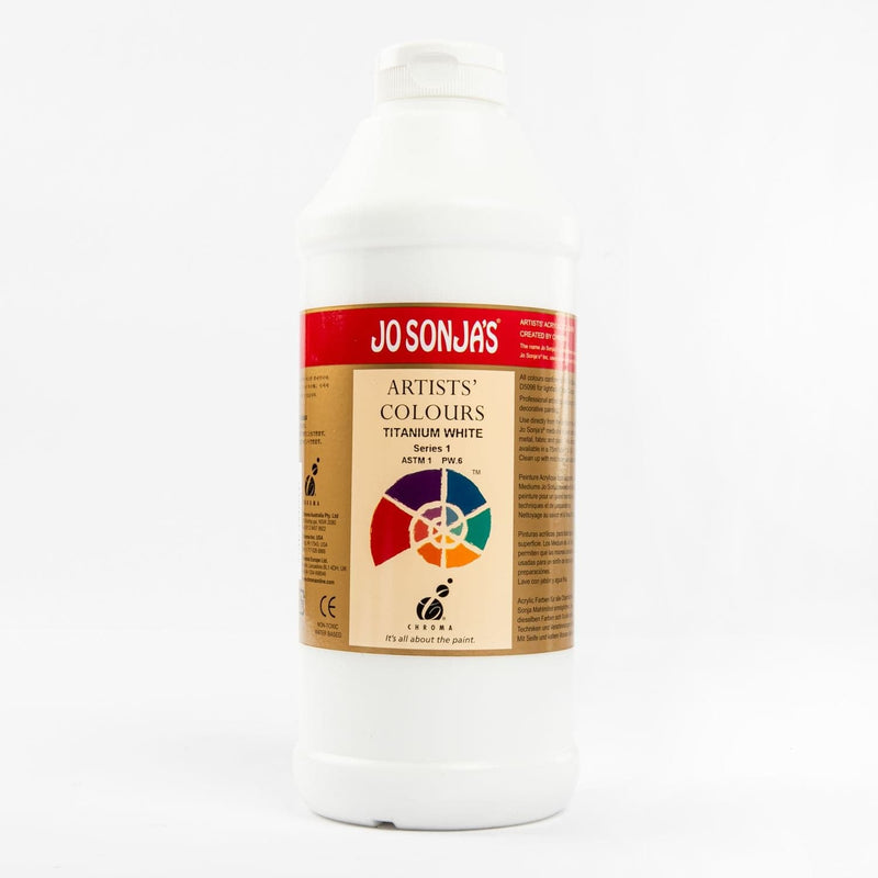 Sienna Jo Sonja Acrylic Colour Series 1   Series 1Ltr Titanium White Acrylic Paints