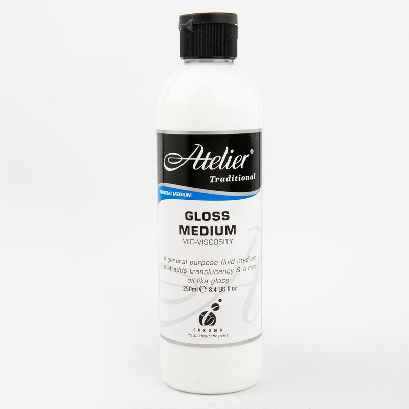 Black Atelier Gloss Medium Mid-Viscosity 250mL Medium Acrylic Paints