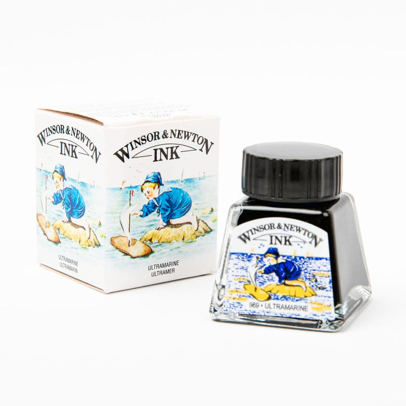 White Smoke Winsor & Newton Drawing Inks 660 Ultramarine 14ml Inks