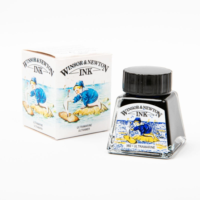 White Smoke Winsor & Newton Drawing Inks 660 Ultramarine 14ml Inks
