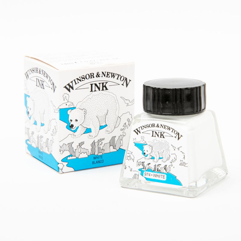 White Smoke Winsor & Newton Drawing Inks 702 White 14ml Inks