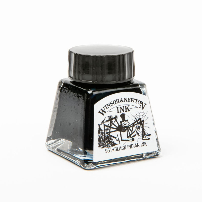 Lavender Winsor & Newton Drawing Inks 030 Black Indian Ink 14ml Inks