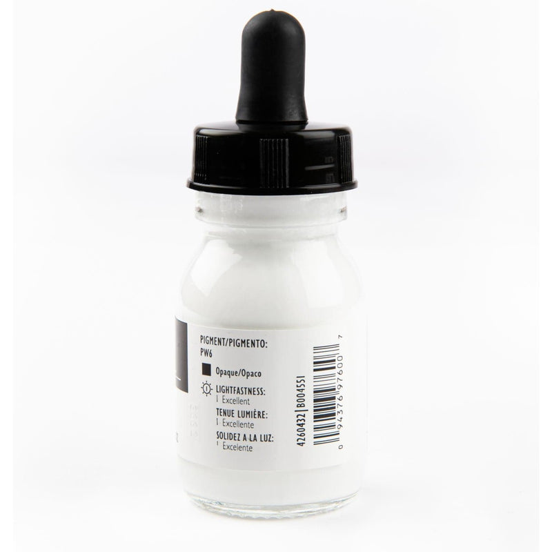 Black Liquitex Acrylic Ink 30ml-Titanium White Ink