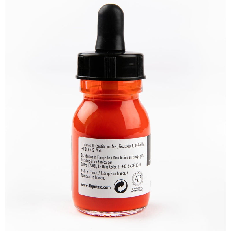 Firebrick Liquitex Acrylic Ink 30ml-Vivid Red Orange Ink