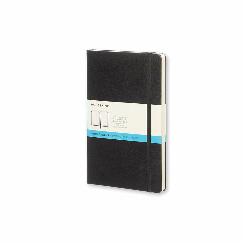 Beige Moleskine Classic  Hard Cover  Note Book -   Dot Grid -   Large   - Black Pads