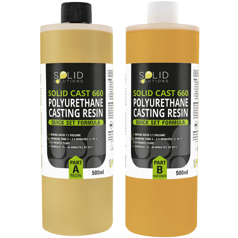 Dark Slate Gray Solid Solutions Solid Cast 660 Polyurethane Casting Resin 1:1 1Litre Kit Resins for Casting