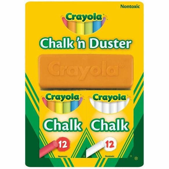 Goldenrod Crayola Chalk and Duster Set Kids Chalk and Duster