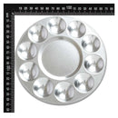 Gray Artist First Choice Round Aluminium Palette 10 Wells All Painting Accessories