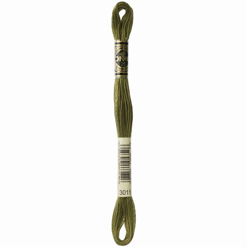 Dark Olive Green DMC Stranded Cotton Art 117  - 3011 Needlework Threads