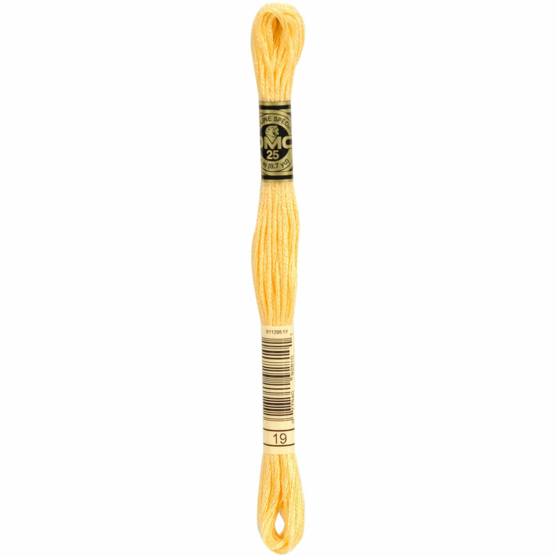 Light Goldenrod DMC Stranded Cotton Art 117  - 19 Needlework Threads