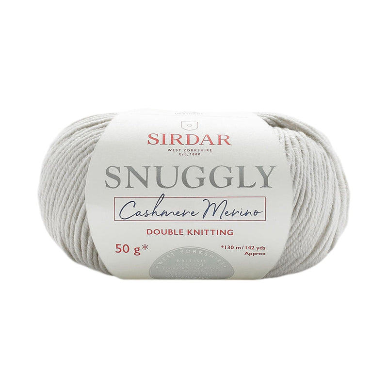 Light Gray Sirdar Yarn Snuggly Baby Cashmere Merino Dk 57% Wool, 33% Acrylic, 10% Cashmere 50g -  0467 Silver Knitting and Crochet Yarn