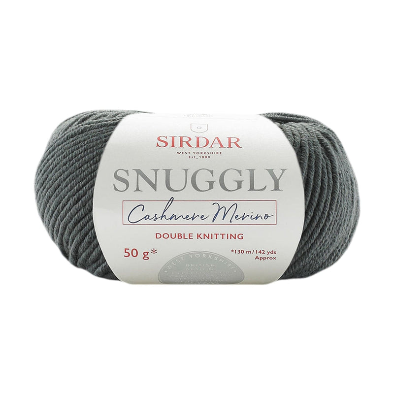 Light Gray Sirdar Yarn Snuggly Baby Cashmere Merino DK 57% Wool, 33% Acrylic, 10% Cashmere-0469 Slate 50g Knitting and Crochet Yarn