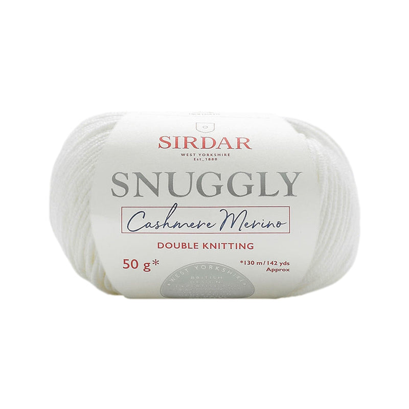 Light Gray Sirdar Yarn Snuggly Baby Cashmere Merino DK 57% Wool, 33% Acrylic, 10% Cashmere-0473 White 50g Knitting and Crochet Yarn