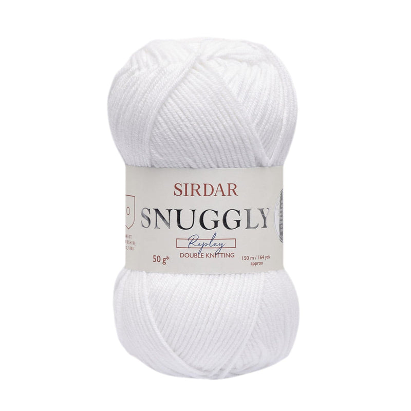 Light Gray Sirdar Yarn Snuggly Replay Dk - 50% Cotton 50% Acrylic - 50g - Whizz Kid White Knitting and Crochet Yarn