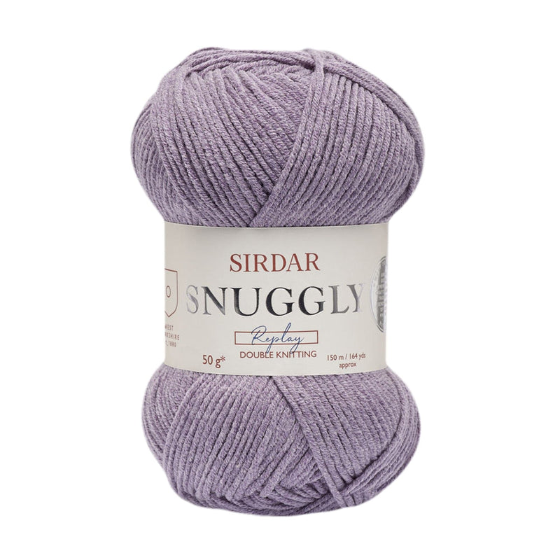 Dark Gray Sirdar Yarn Snuggly Replay Dk - 50% Cotton 50% Acrylic - 50g - Pogo Purple Knitting and Crochet Yarn