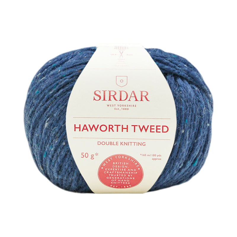 Dark Slate Blue Sirdar Yarn Haworth Tweed - 50% Wool 50% Nylon - 50g  - Hockney Blue Knitting and Crochet Yarn